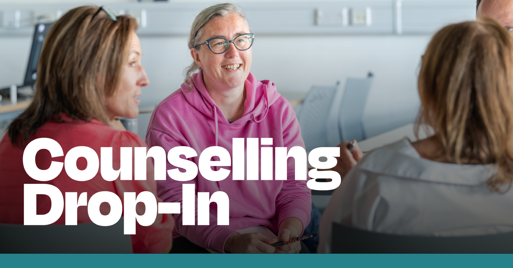 People participating in a counselling setting People participating in a counselling setting