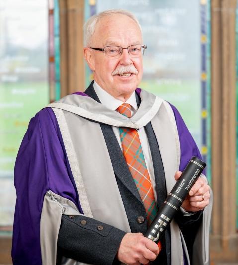 Alistair Dodds CBE receiving his honorary doctorate 