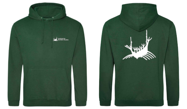 A photograph of a INS Hoody mock up