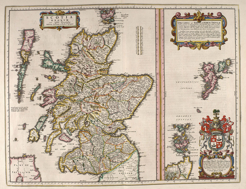 A Map of Scotland from 1654