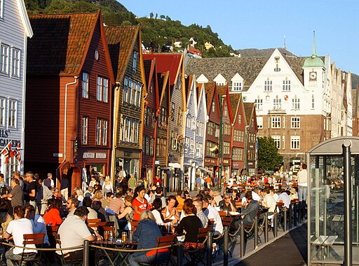 A photograph of Bergen, Norway. Source Vberger Wiki Commons
