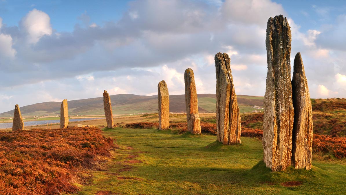 The Ring of Brodgar, part of the Heart of Neolithic Orkney UNESCO World Heritage Site