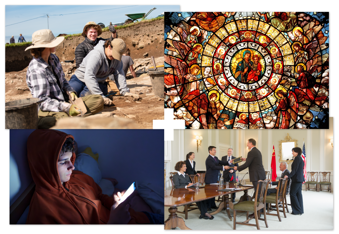 Selection of images showcasing humanities subjects